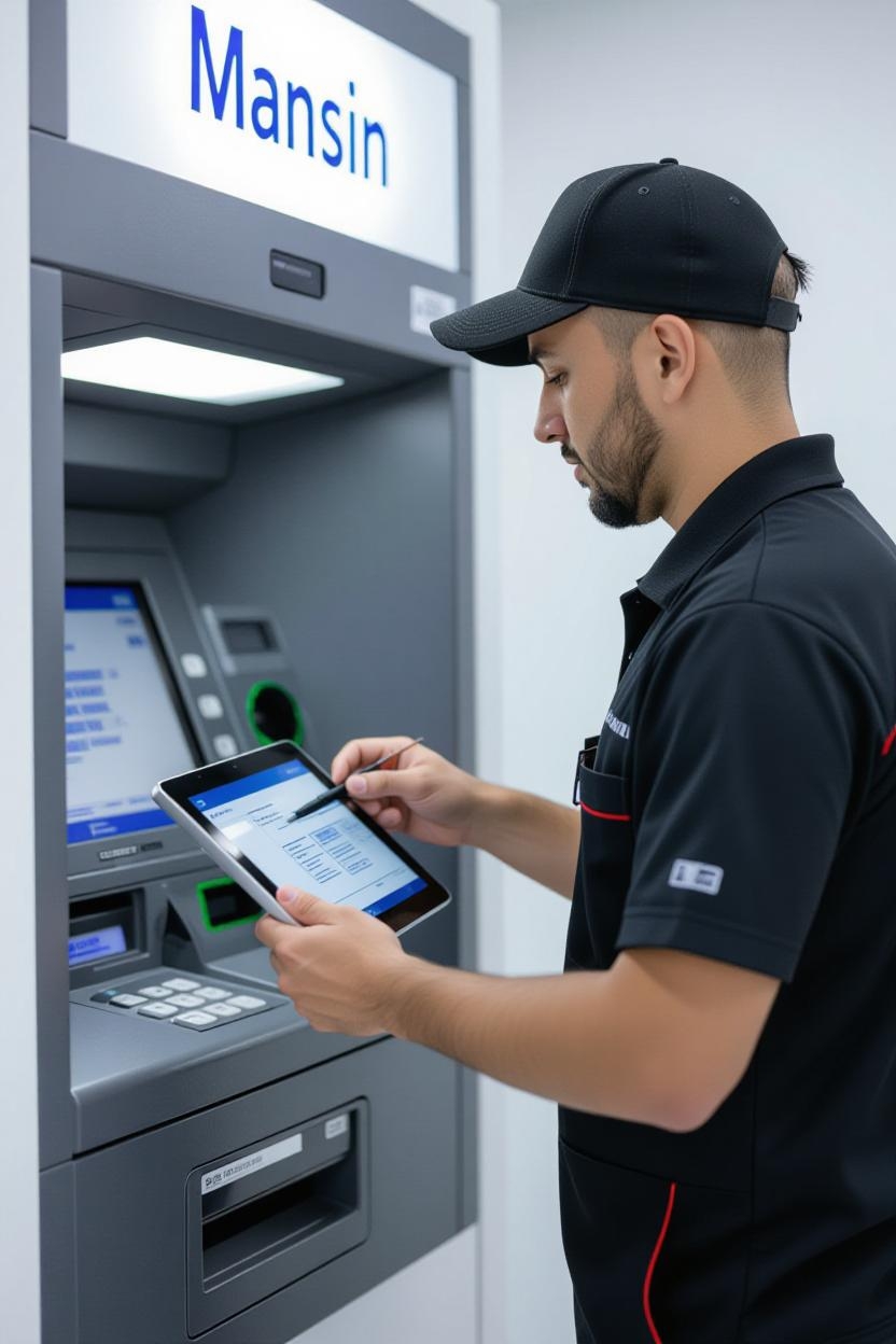 Technik SERWISCO wykonujący audyt